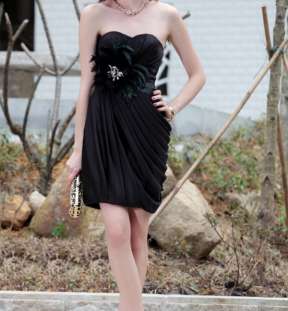 Sweetheart Draped dinner Little Black Dress #82699 image